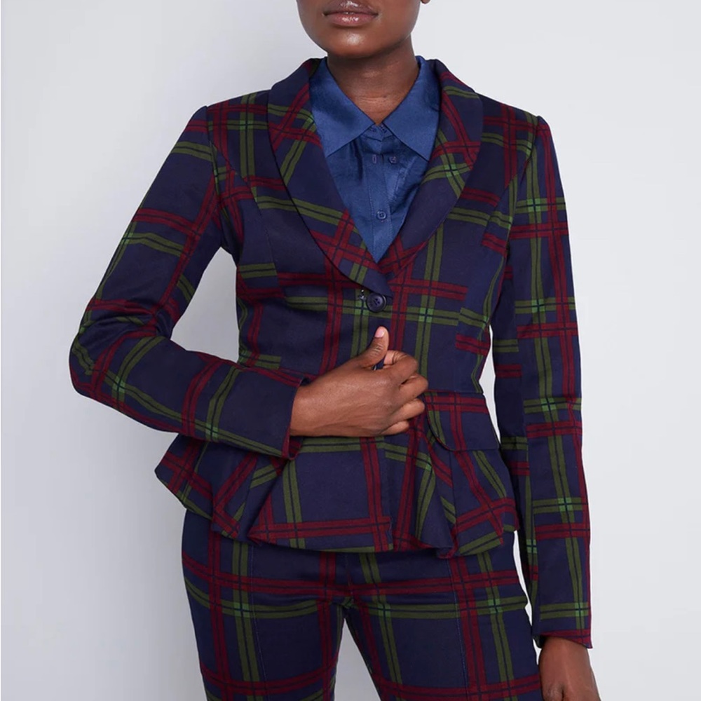 ModCloth x Collectif Plaid-Minded Blazer XXS